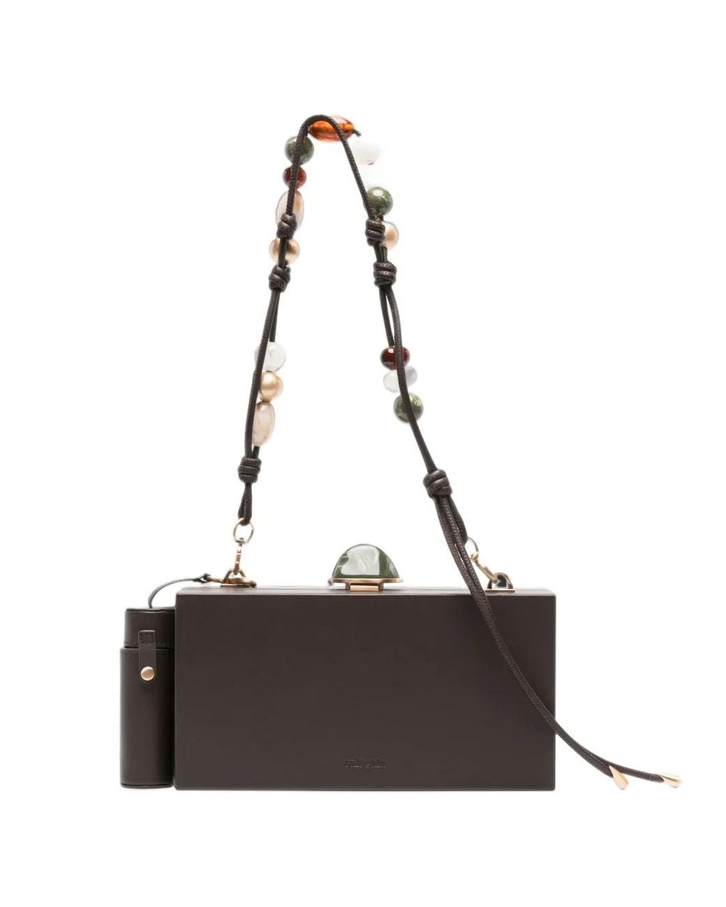 Cult Gaia Brown The Backgammon Clutch