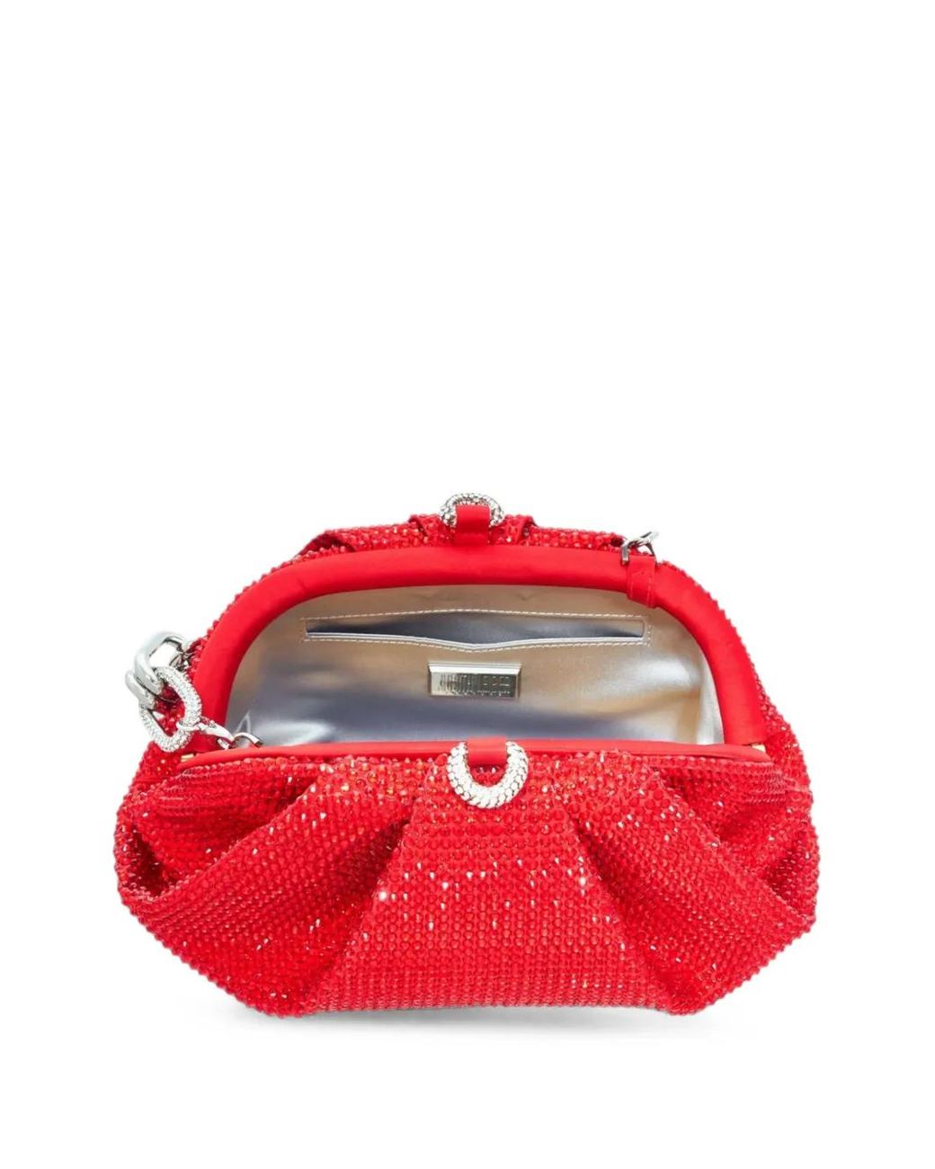 Judith Leiber Red Gemma Crystal-Embellished Clutch Bag