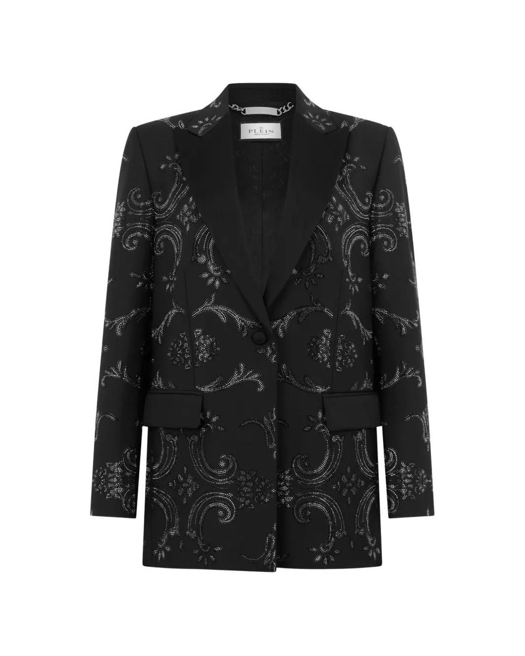 Philipp Plein Baroque Blazer Met Stras in het Black