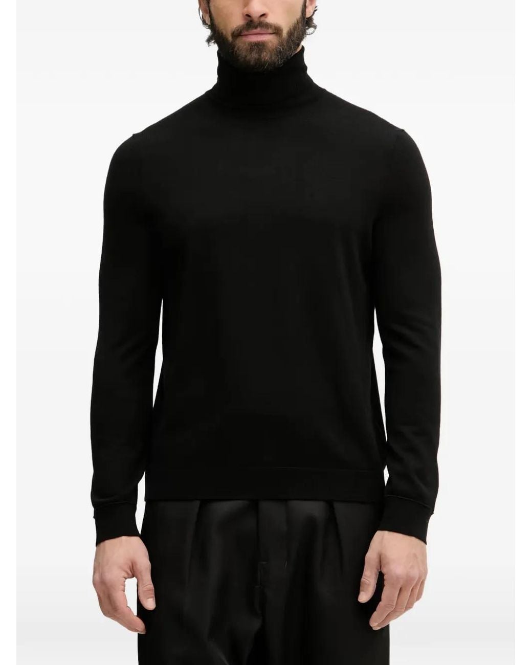 Bogner Black Gordon Roll-Neck Sweater for men