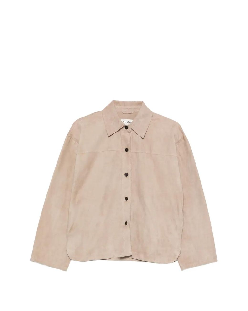 Arma Natural Suede Button-Front Jacket