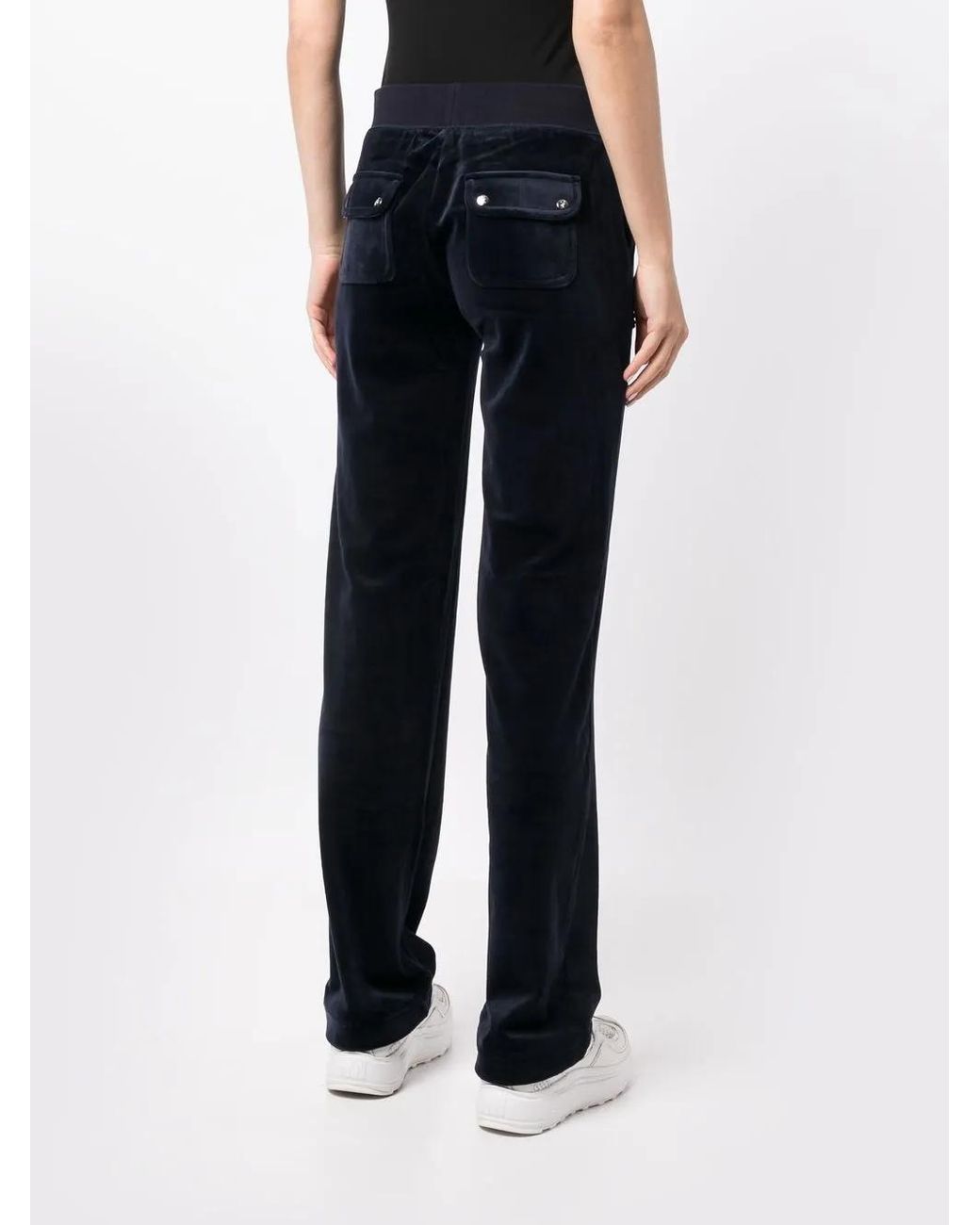 Juicy Couture Blue Del Ray Velour Track Pants