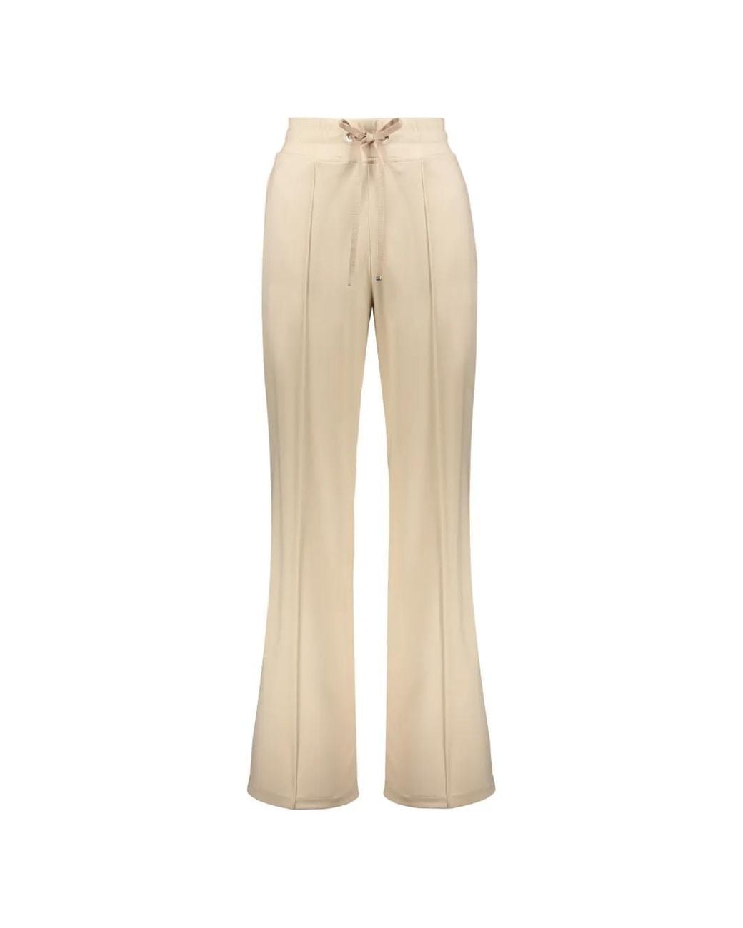 Moorer Natural Flared Drawstring Trousers