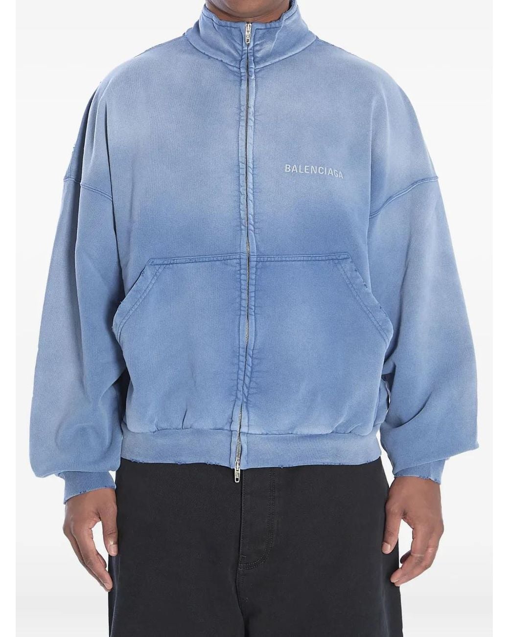 Balenciaga Blue Zip Up Jacket for men
