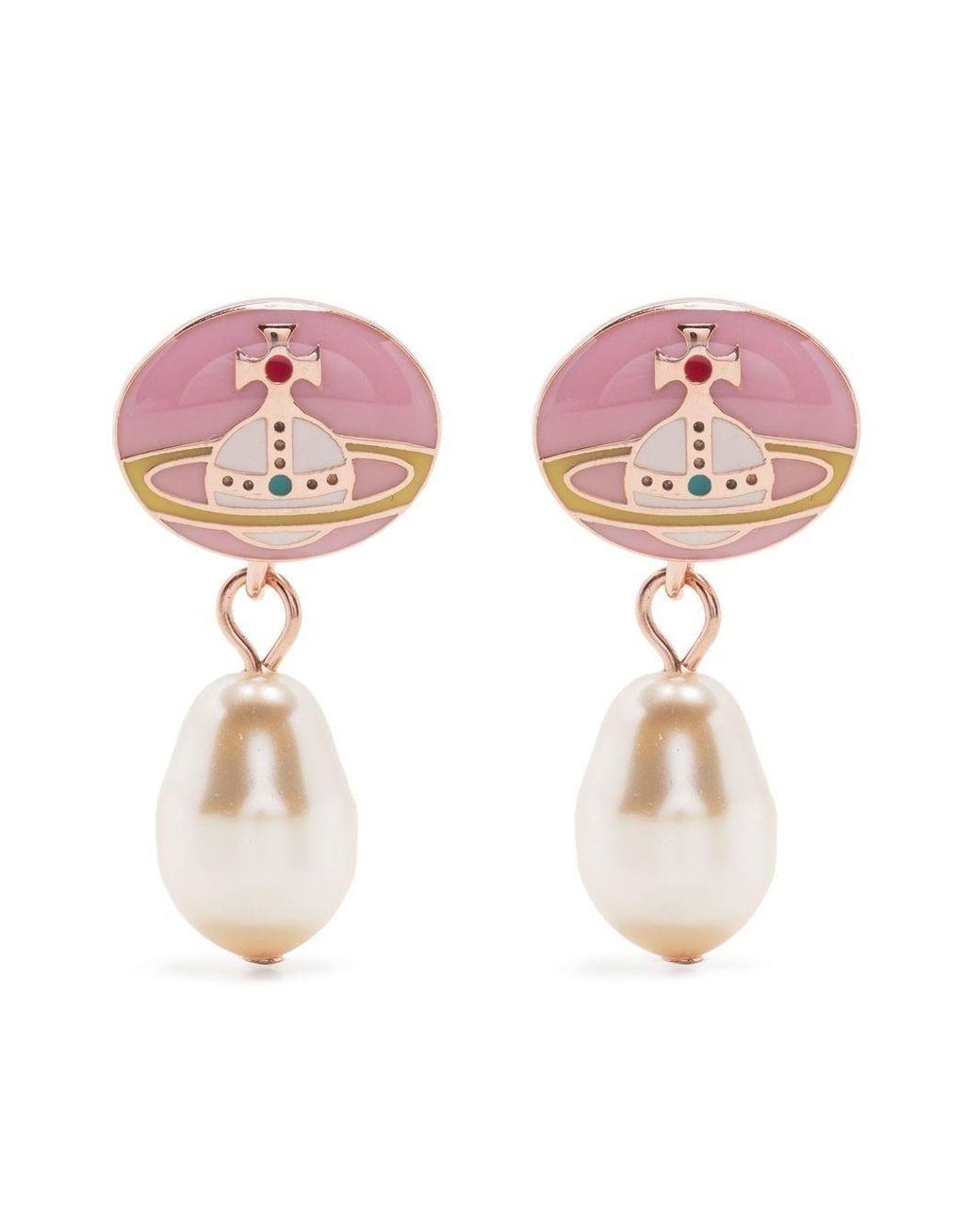 Vivienne westwood pink orb earrings Clearance