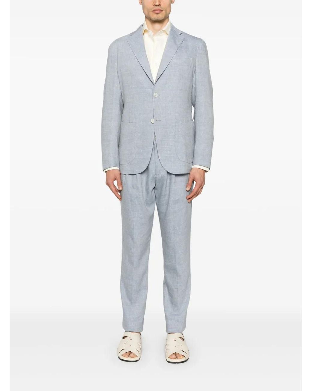 Eleventy Blue Single-Breasted Suit for men