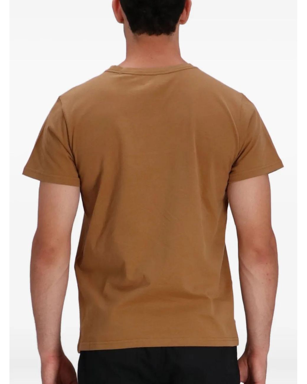 Isabel Marant Brown Zaffern Logo-Embroidered Cotton T-Shirt for men