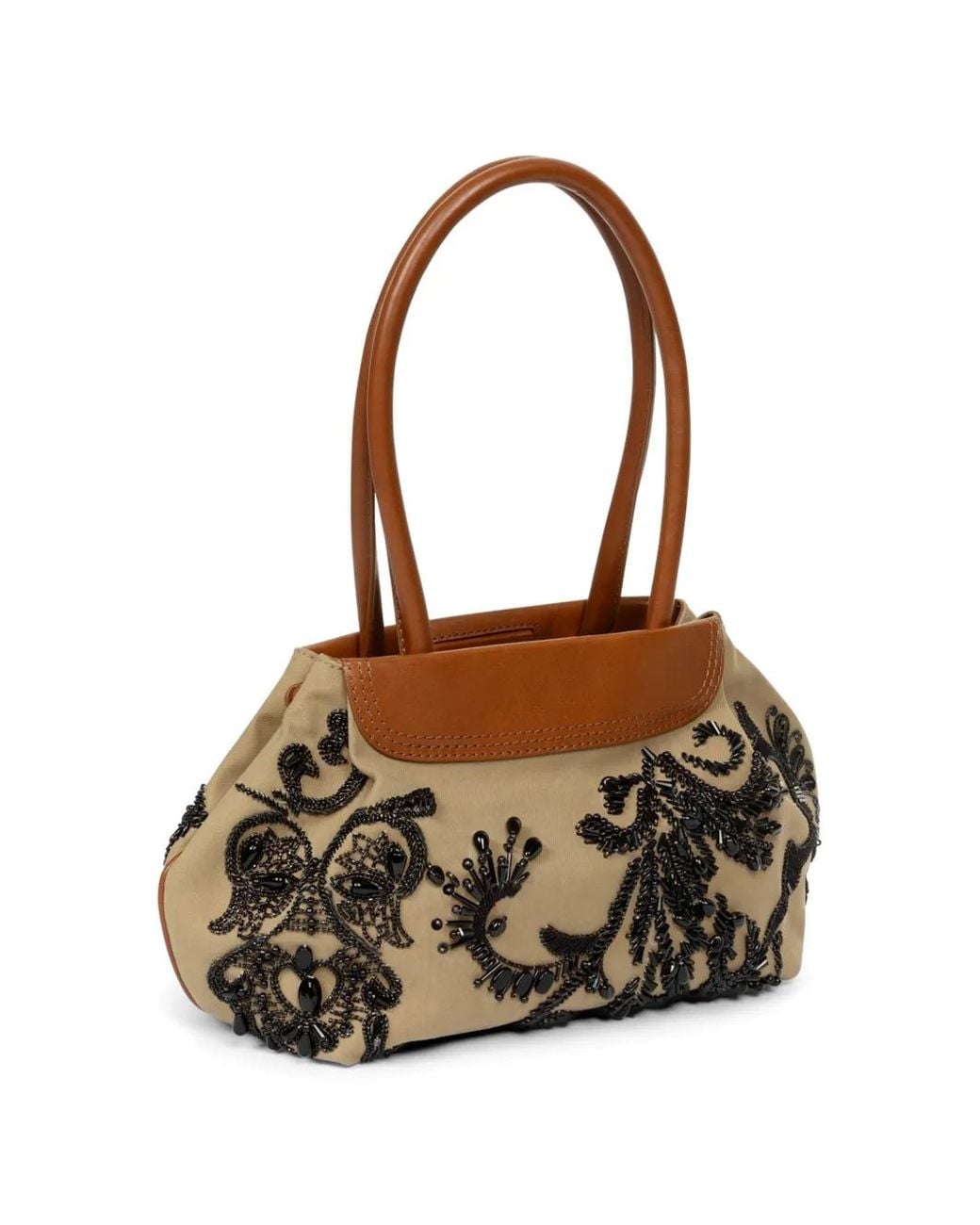 Dries Van Noten Metallic Mini Embroidered Tote Bag