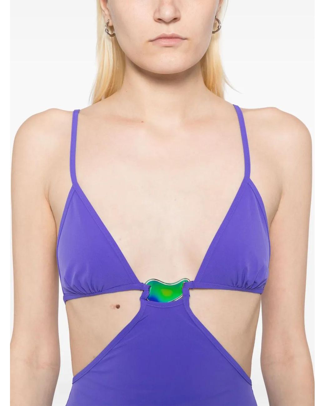 Christopher Esber Purple Lycra Dress