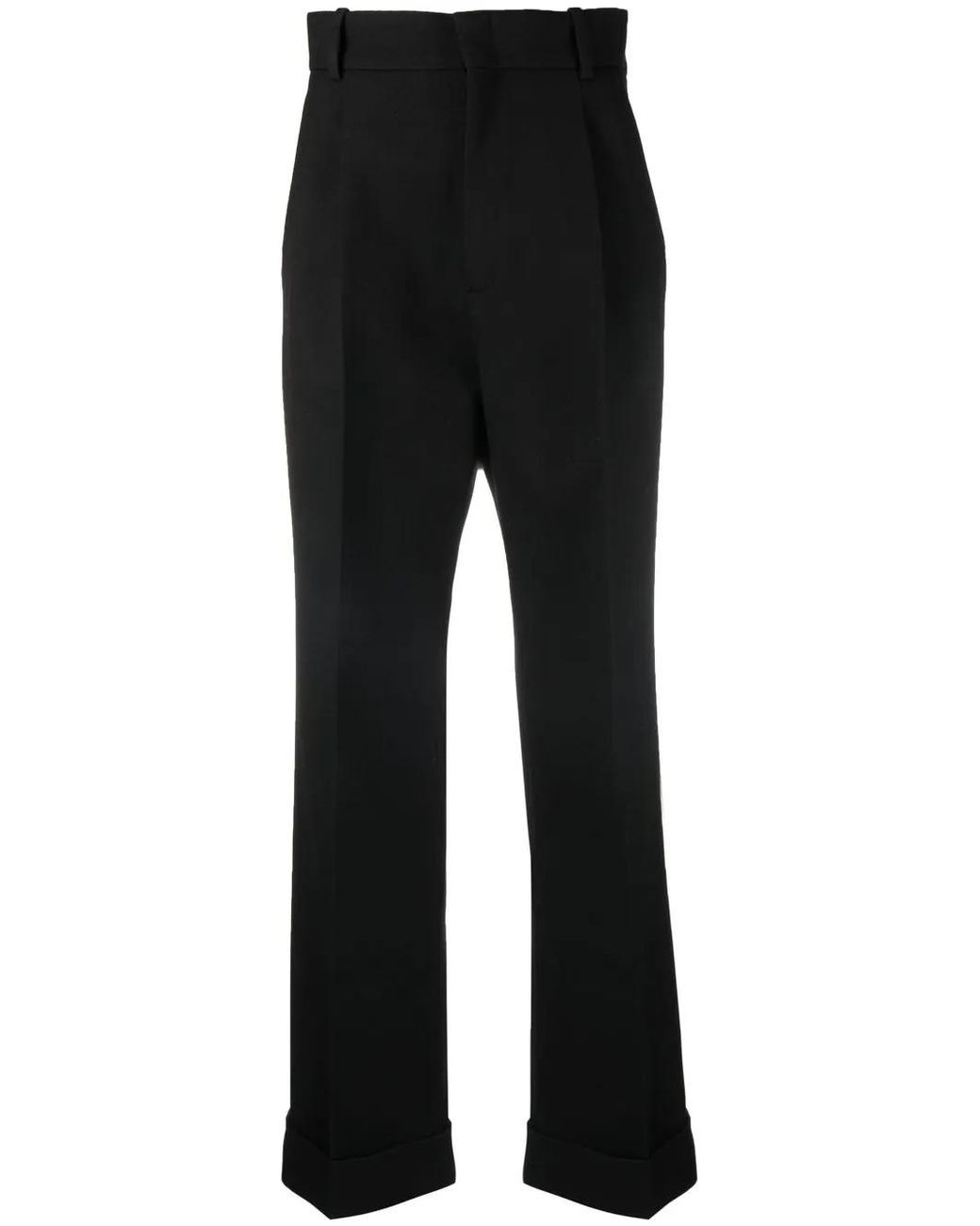 Gucci Black High-Waisted Wool Trousers