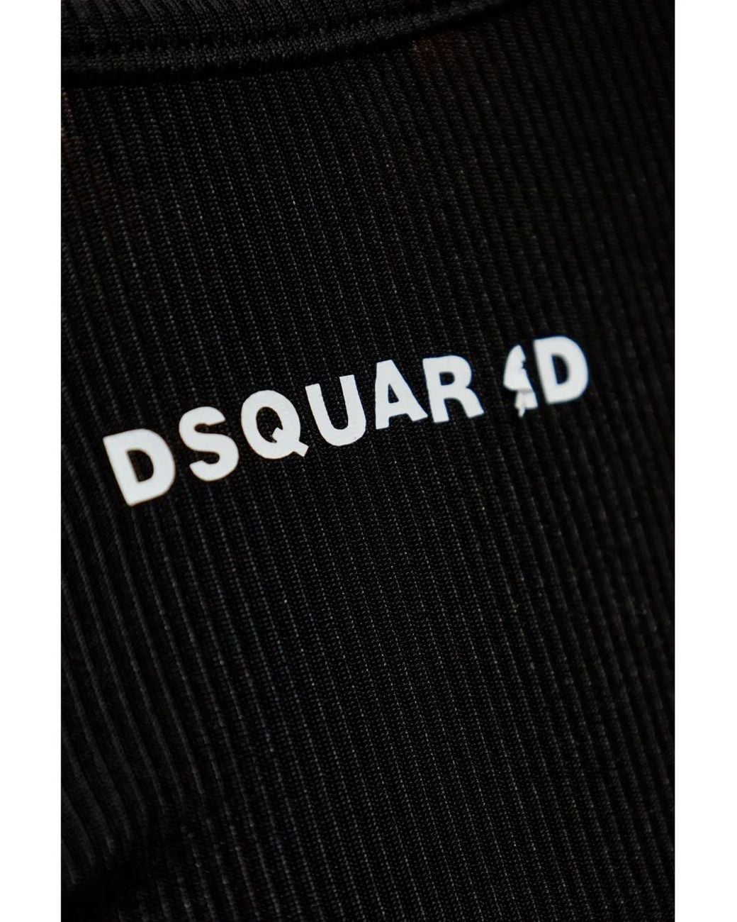 DSquared² Black Logo-Print Tank Top