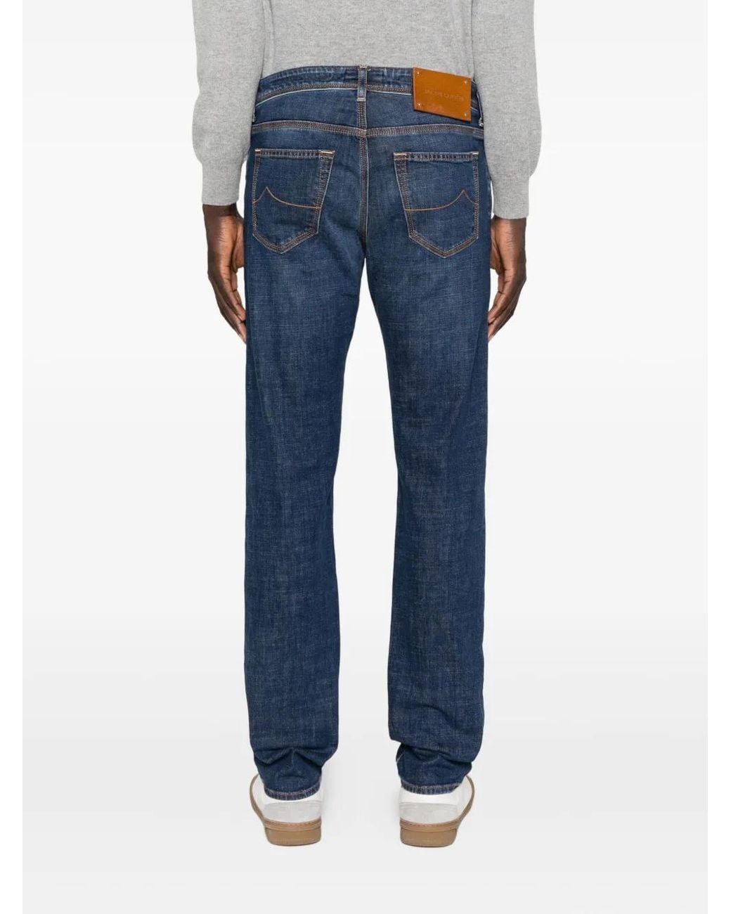 Jacob Cohen Blue Faded-Wash Jeans for men