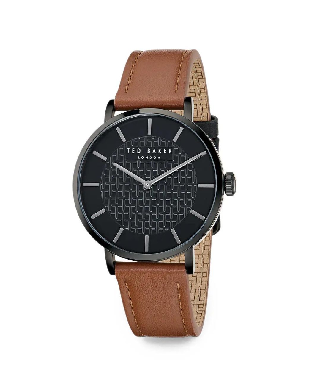 Ted Baker Black Textured-Dial 38Mm Watch for men