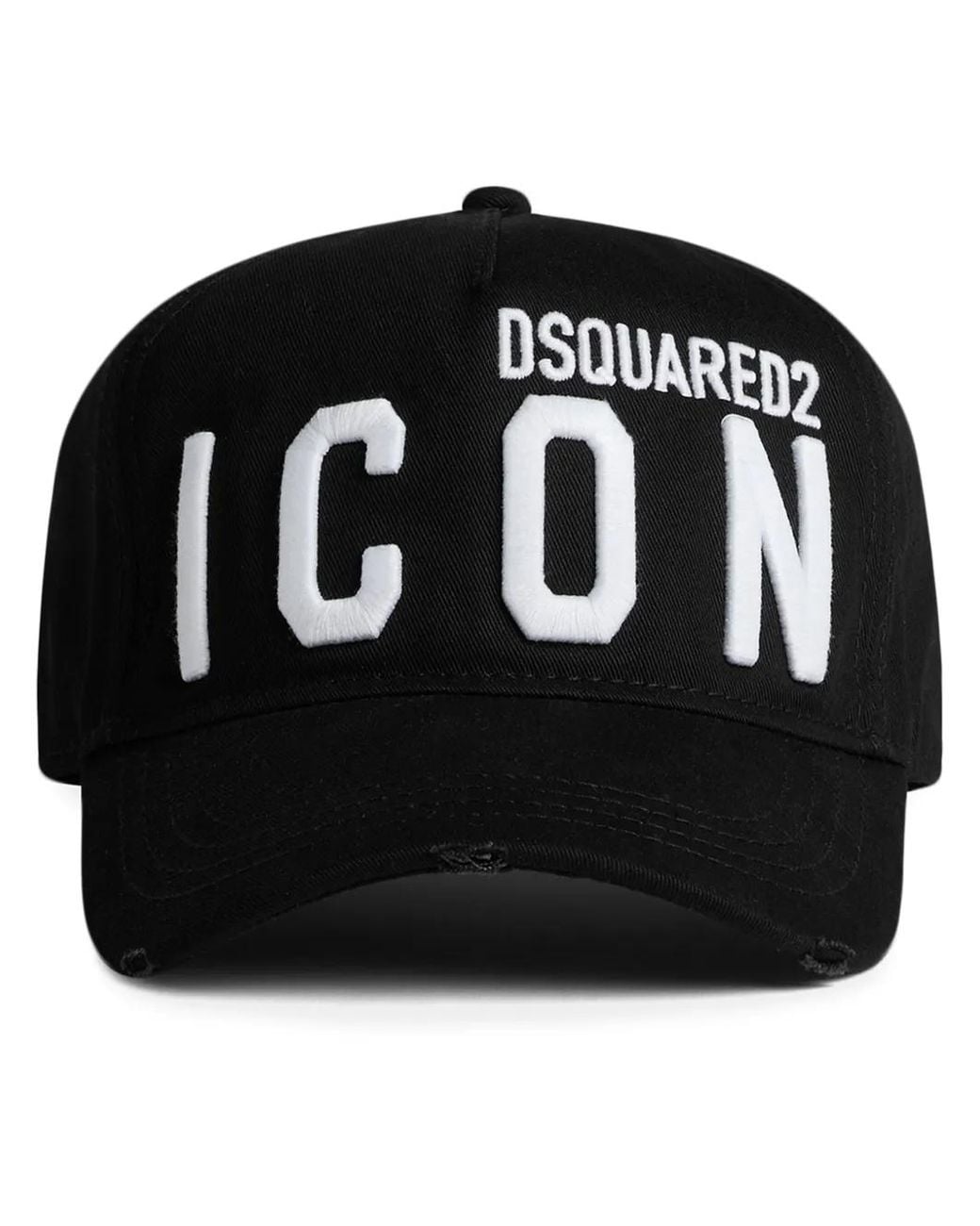 DSquared² Black Logo-Embroidered Baseball Hat for men