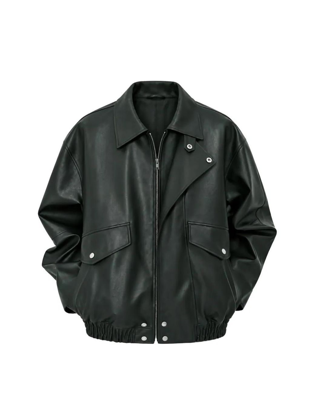 DUNST Black High-Neck Patch-Pocket Jacket