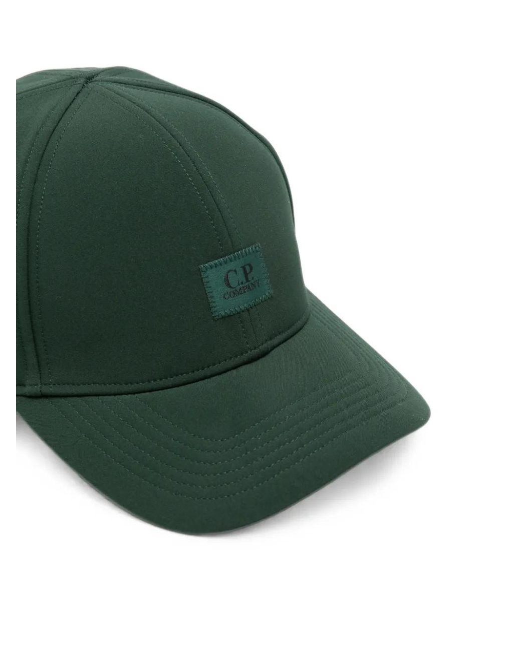 C P Company Green Logo-Patch Baseball Cap for men