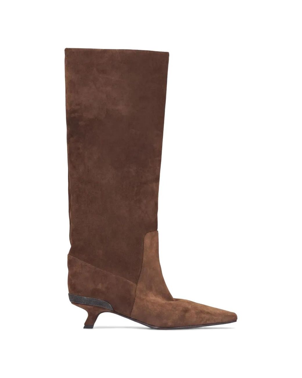 Brunello Cucinelli Brown City Suede Knee-High Boots