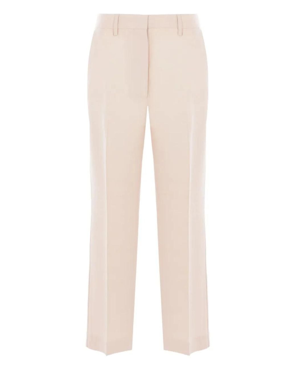 Co. White Pressed-Crease Trousers