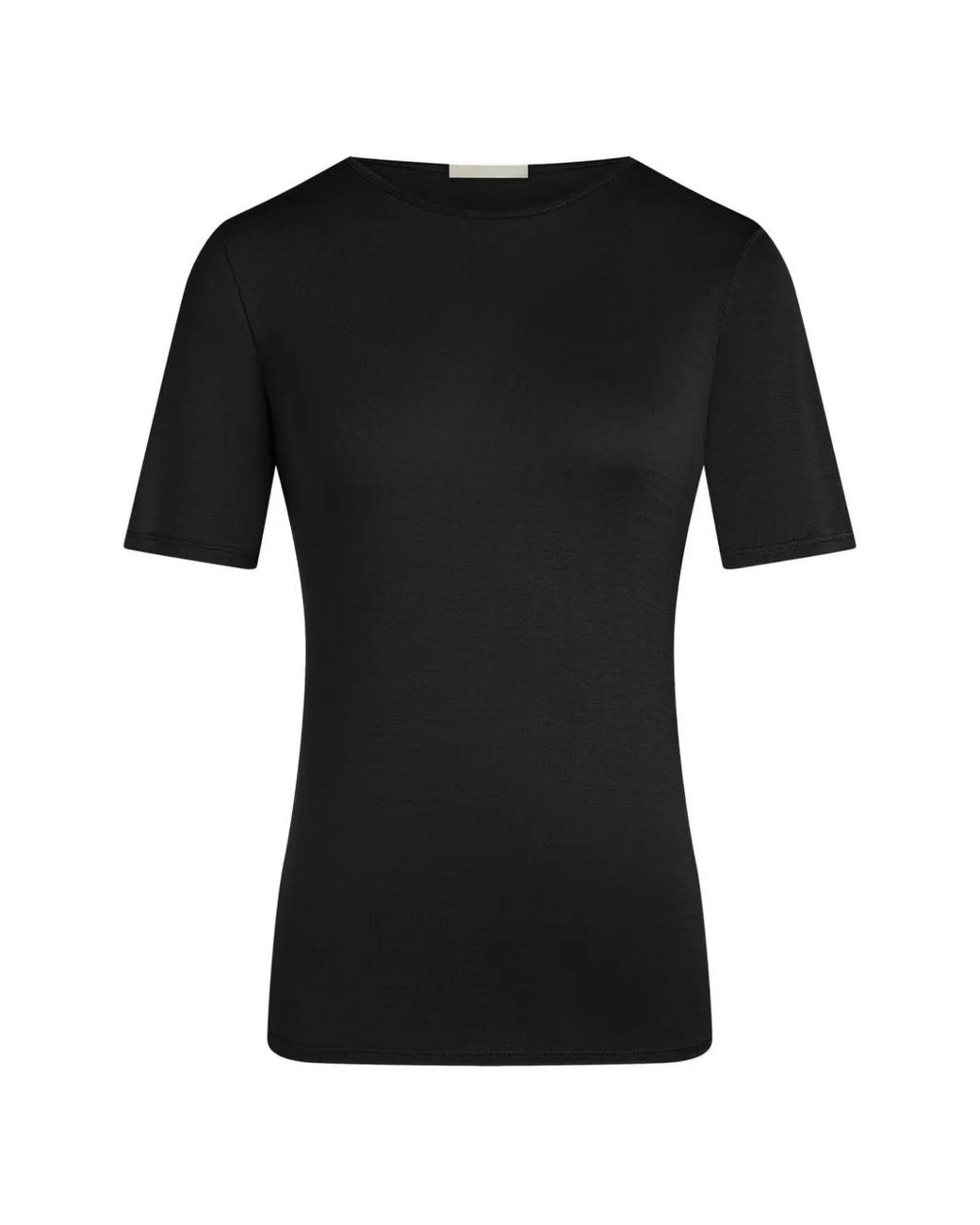 12 STOREEZ Black Cassiopeia Silk T-Shirt