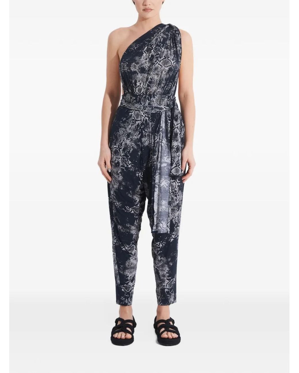 Tessitura Body Couture Blue Multiway Printed Jumpsuit