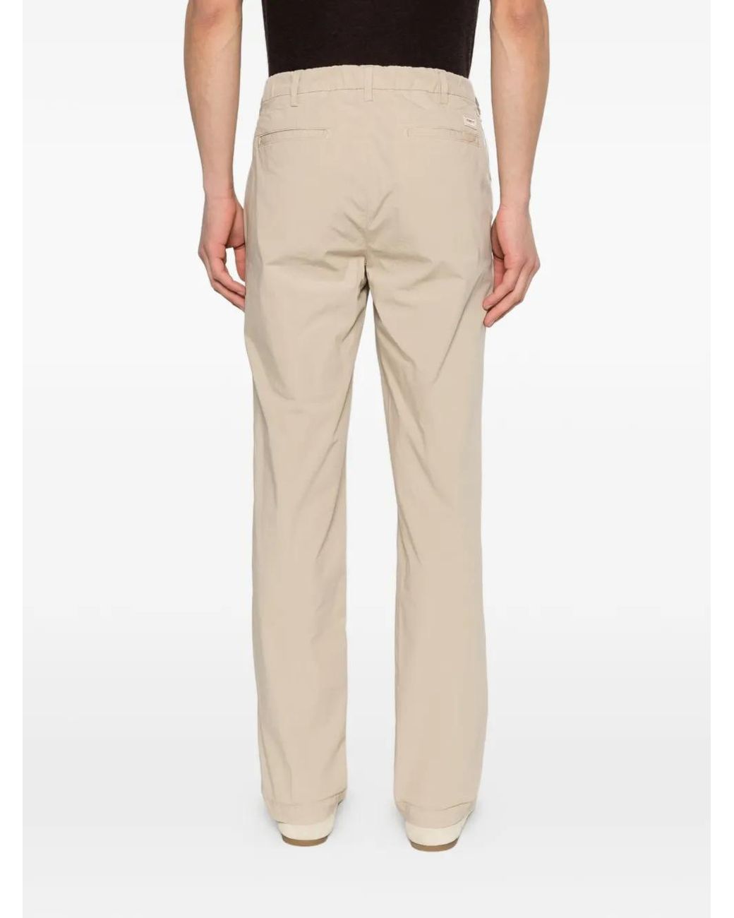 40 Weft White Button-Fastening Trousers for men