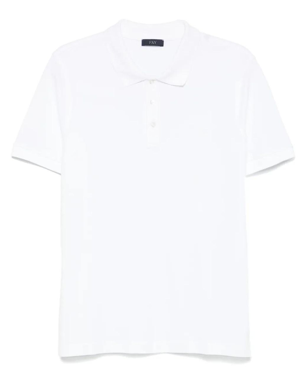Fay White Piqué Polo Shirt for men