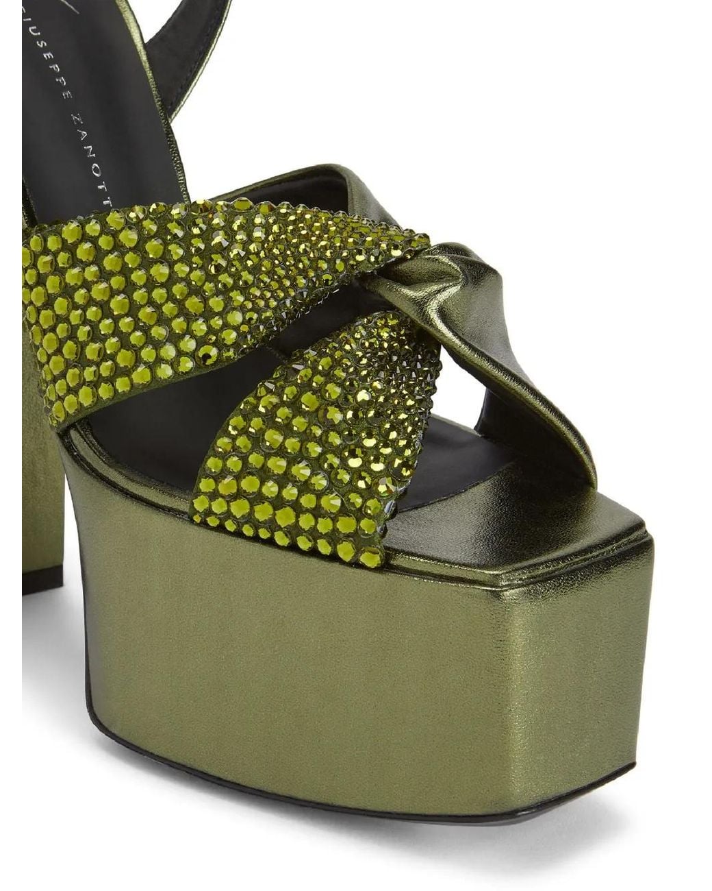 Giuseppe Zanotti Green Souree 150Mm Crystal-Embellished Sandals