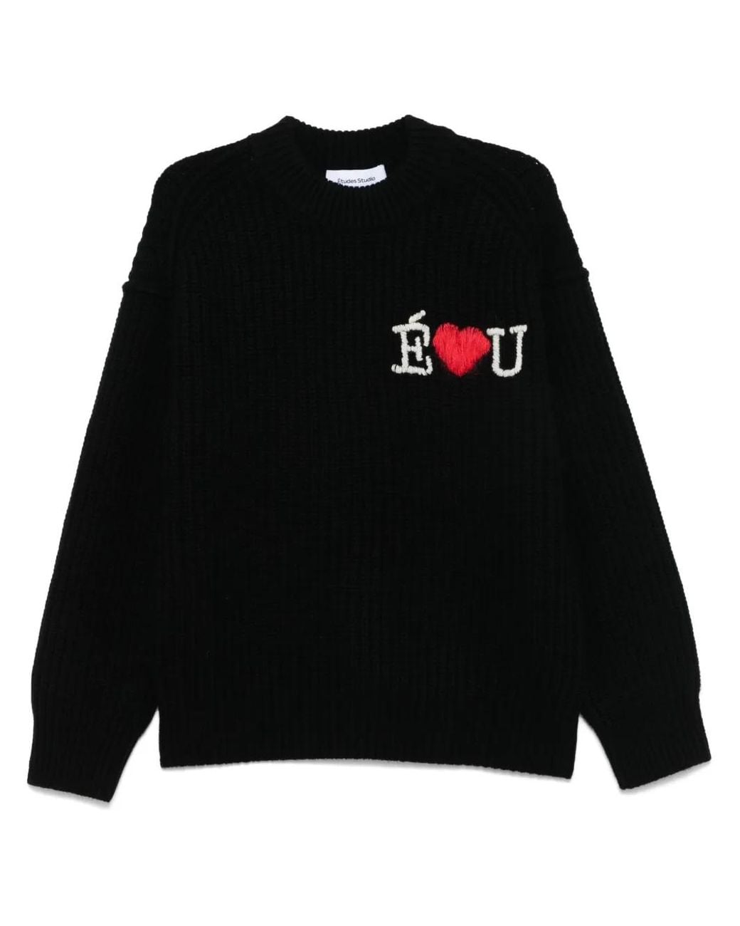 Pull Heavy Round Neck Etudes Studio en coloris Black