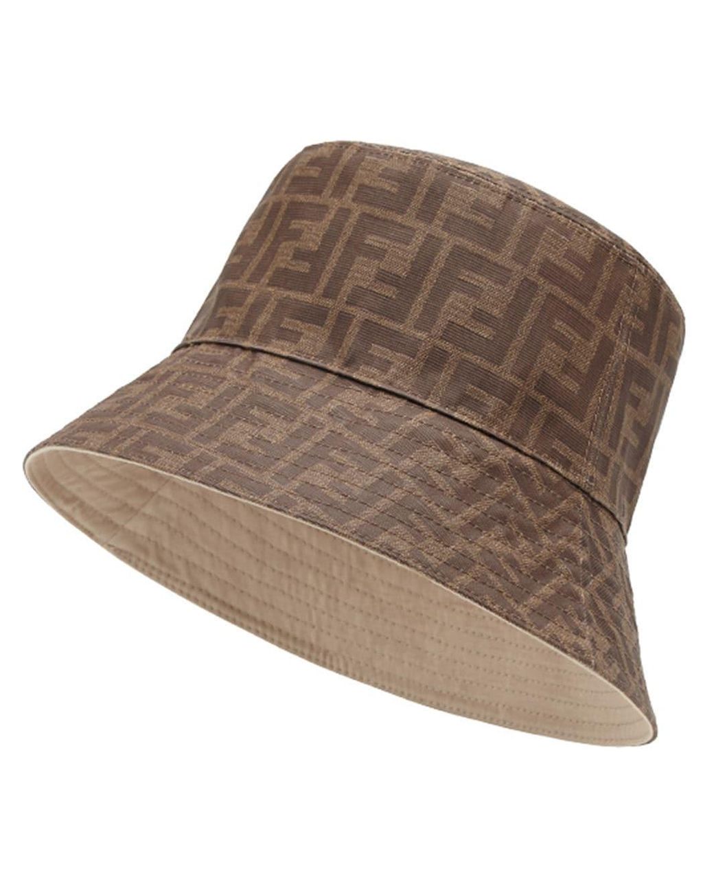 Fendi Katoen Omkeerbare Vissershoed in het Bruin voor heren | Lyst NL