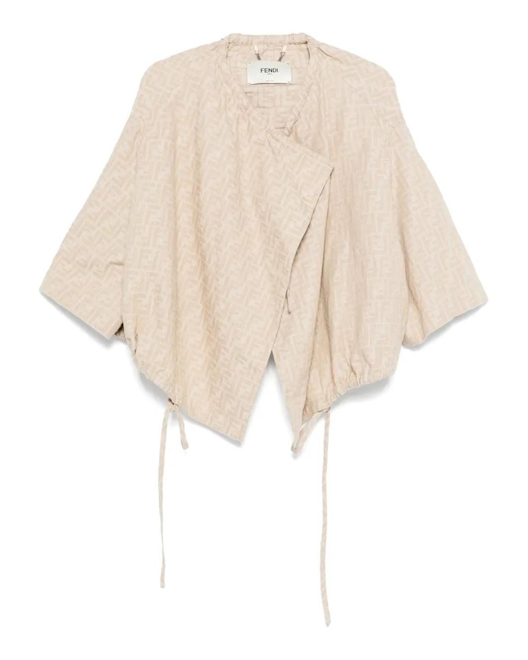 Fendi Natural 'Ff Chambray' Jacket