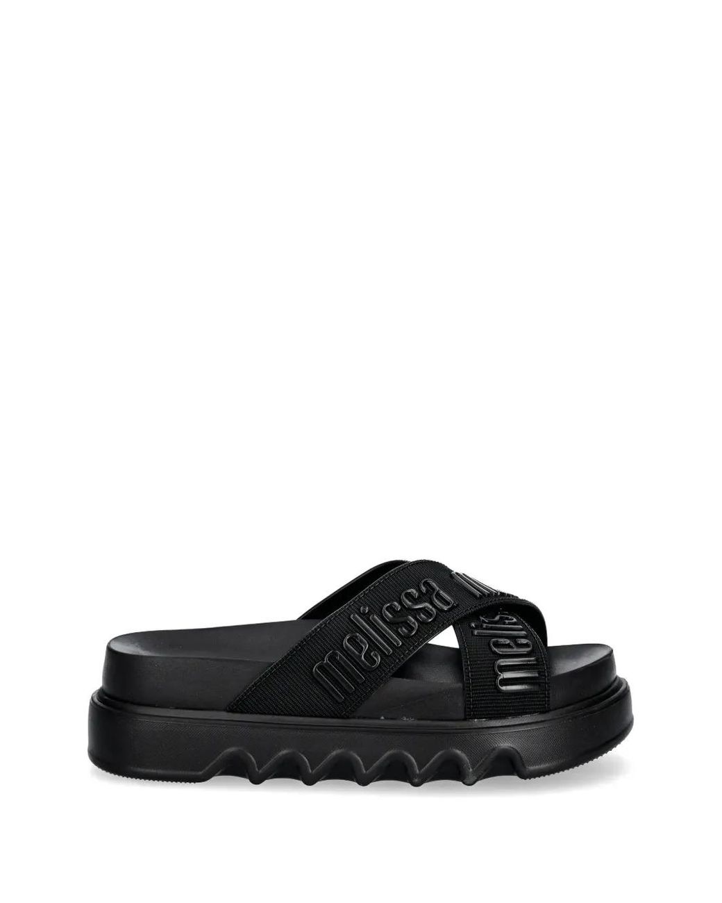 Melissa Black Cross M Lover Platform Slides