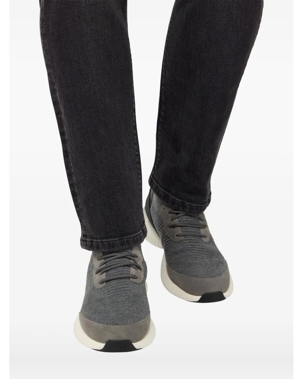 Boggi Gray Willow Lace-Up Sneakers for men