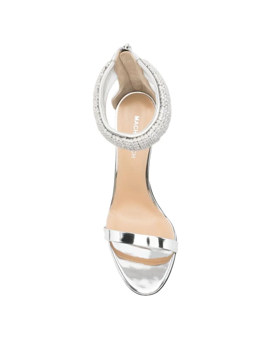 Mach & Mach White She's A Lady Heeled Sandals