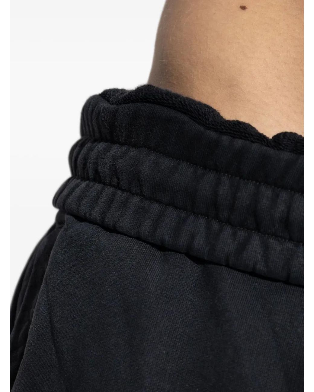 M I S B H V Black Logo-Detail Drawstring Track Pants for men