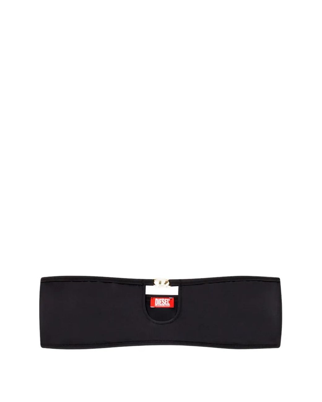 DIESEL White Bandeau Bra With Metal Oval D