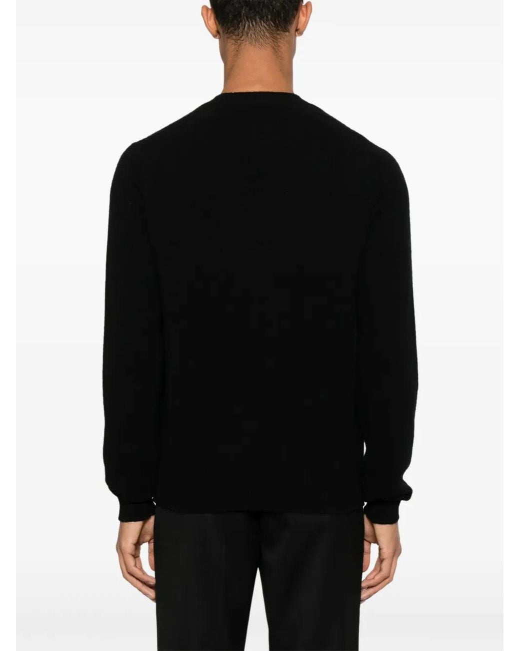 Tom Ford Black Fine Wool Crew Jumper for men