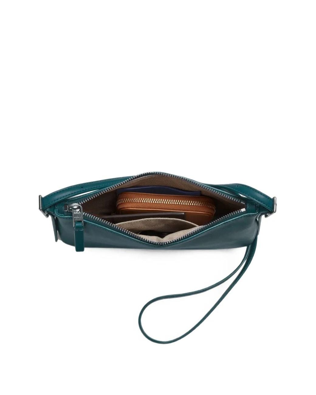 Shinola Green Small Bixby Leather Cross Body Bag