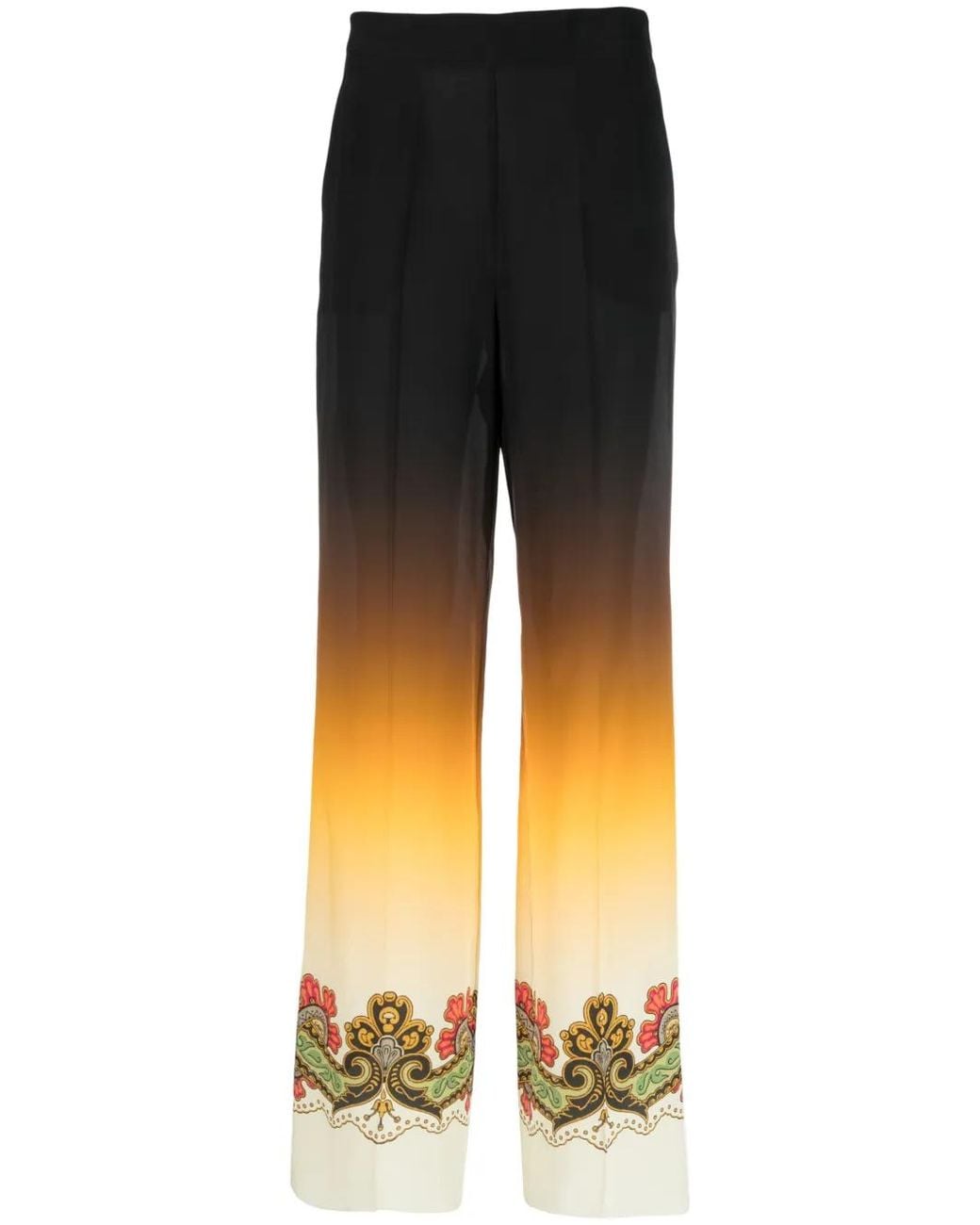 Etro Straight Broek in het Black