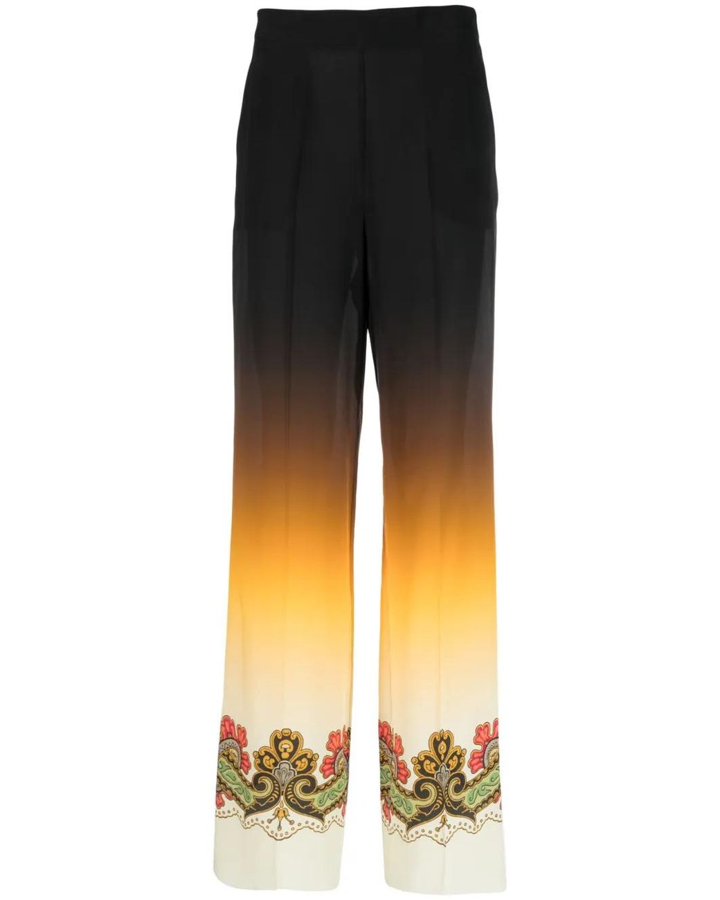 Etro Black Printed Trousers