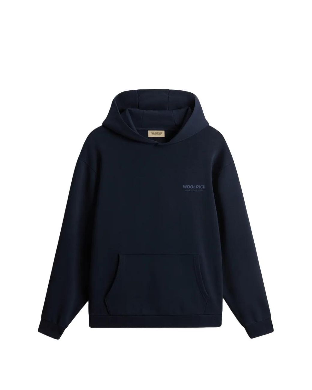 Woolrich Blue Logo-Print Hoodie for men