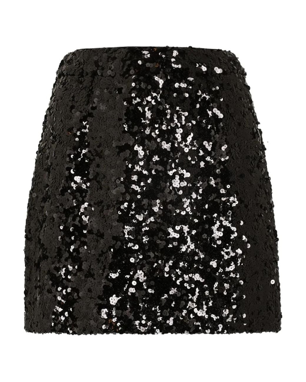 Dolce & Gabbana Black Sequined Mini Skirt