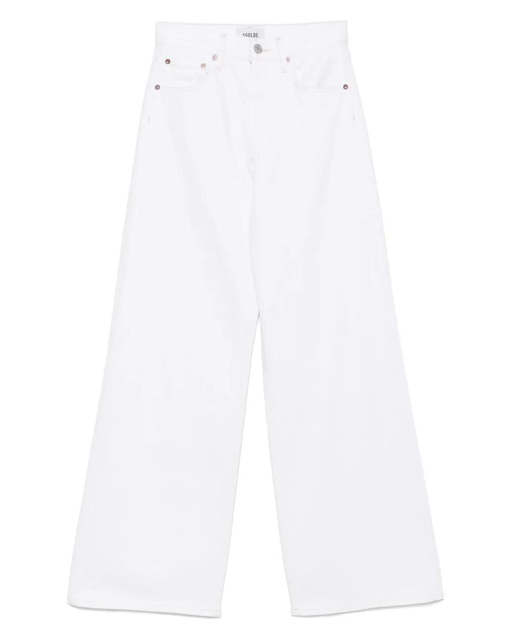 Agolde White Cotton Jeans