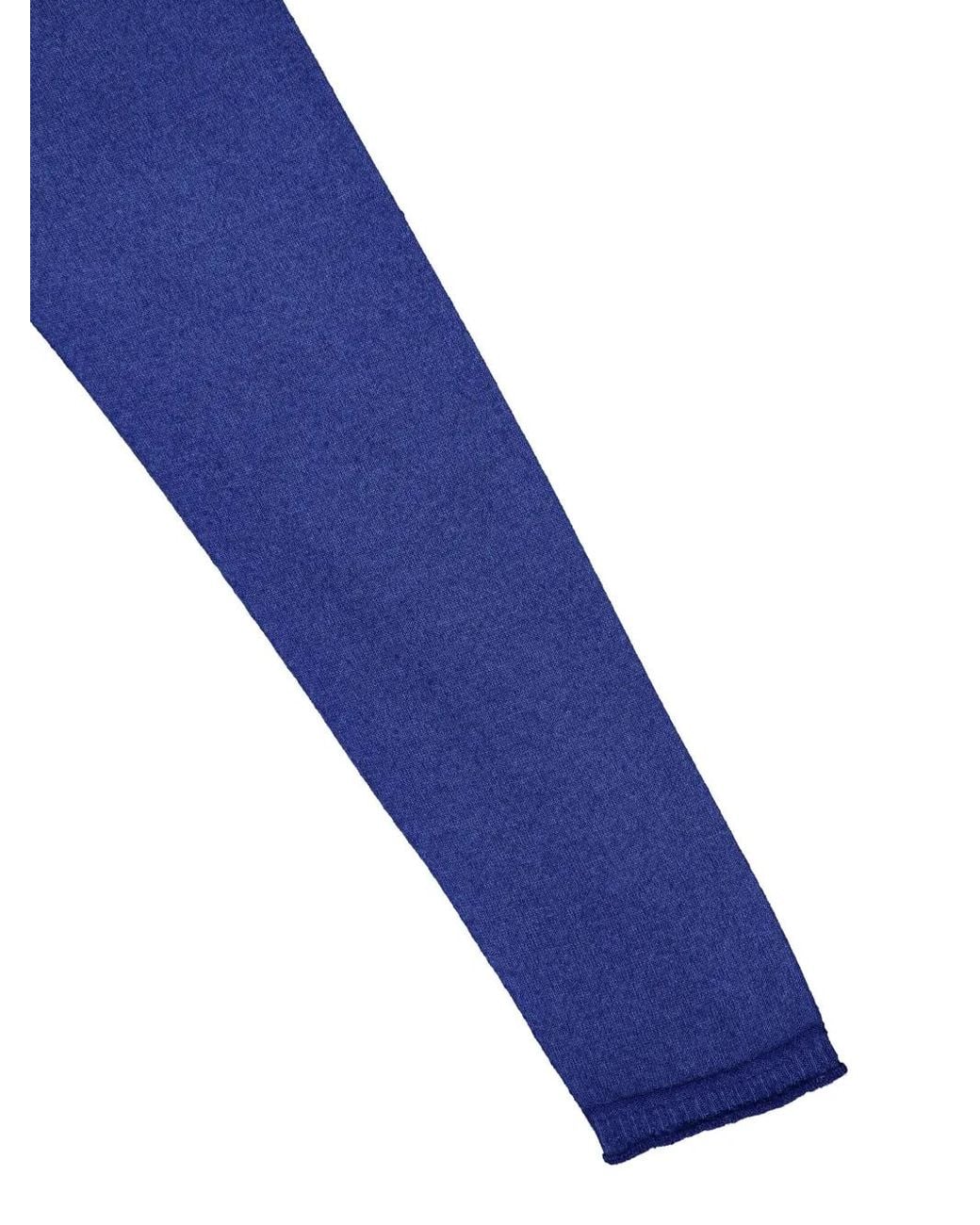 120% Lino Blue Fine-Knit Cashmere Jumper for men