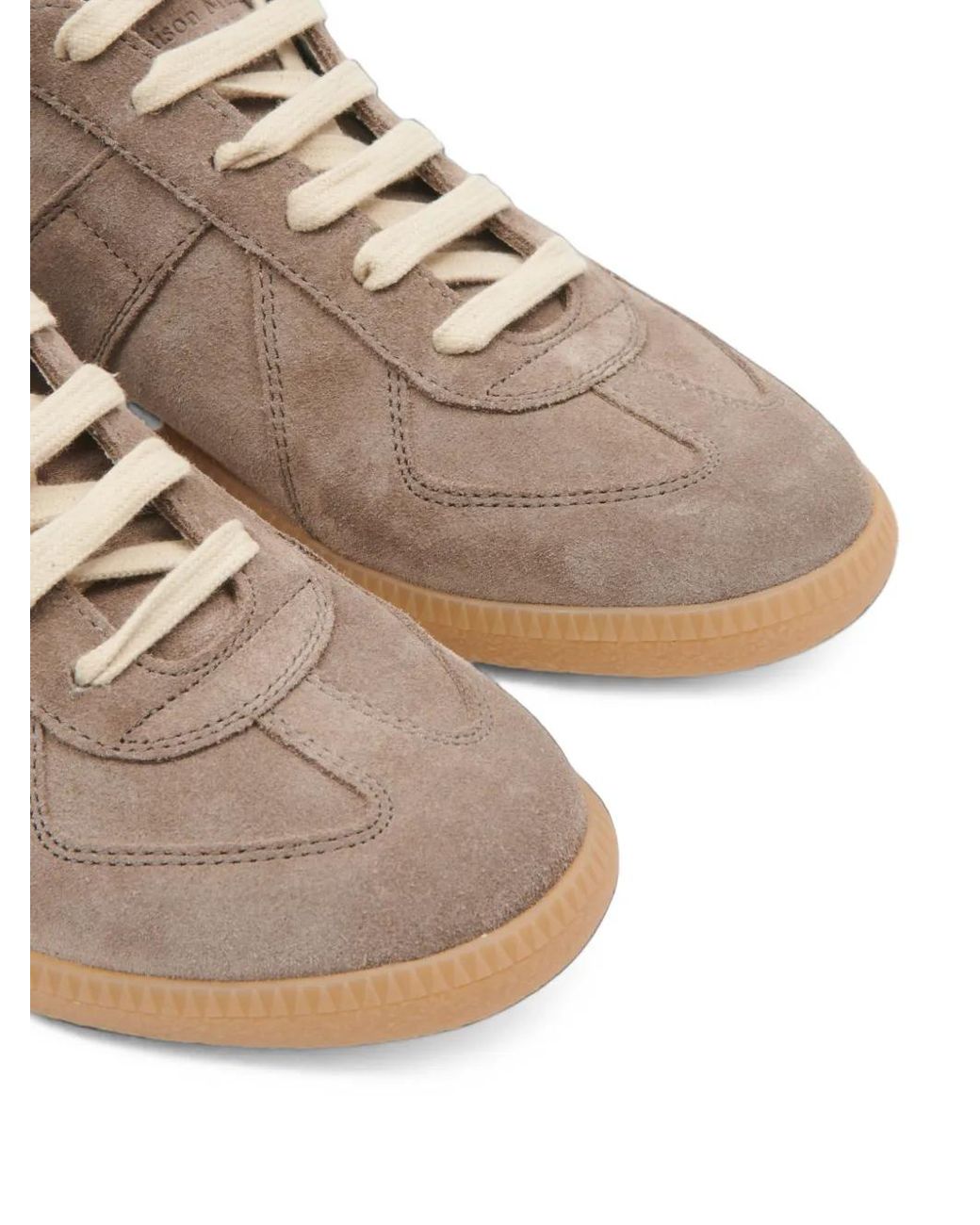 Maison Margiela Brown Replica Suede Sneakers
