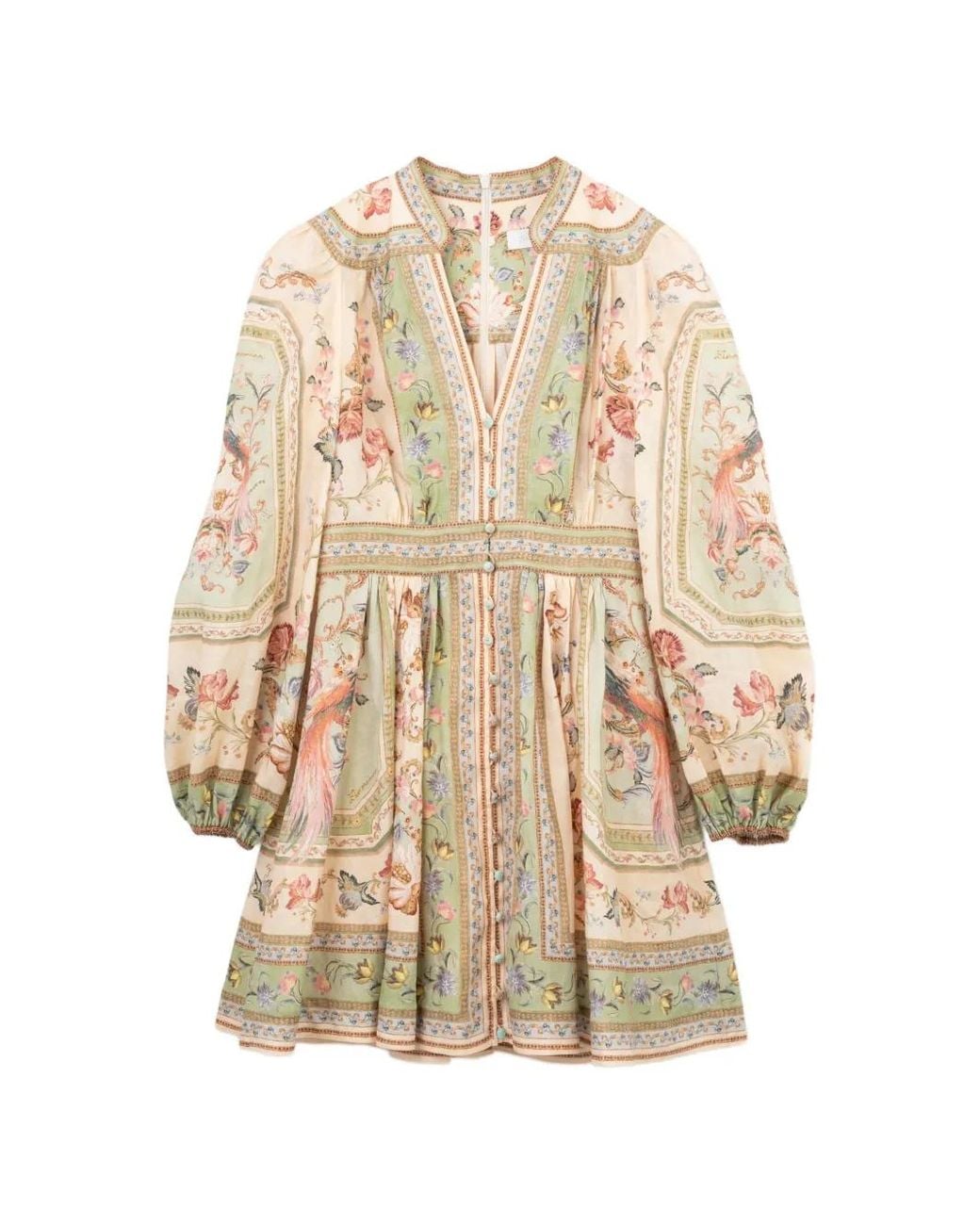 Zimmermann White Robe À Fleurs Imprimées
