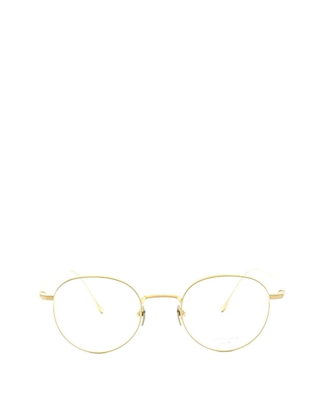 Masunaga White Lunettes De Vue À Monture Ronde