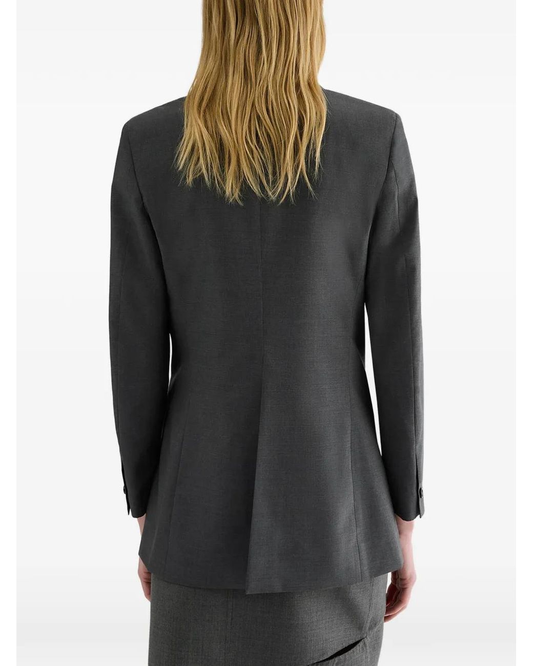 Jil Sander Black Poplin Wool Blazer