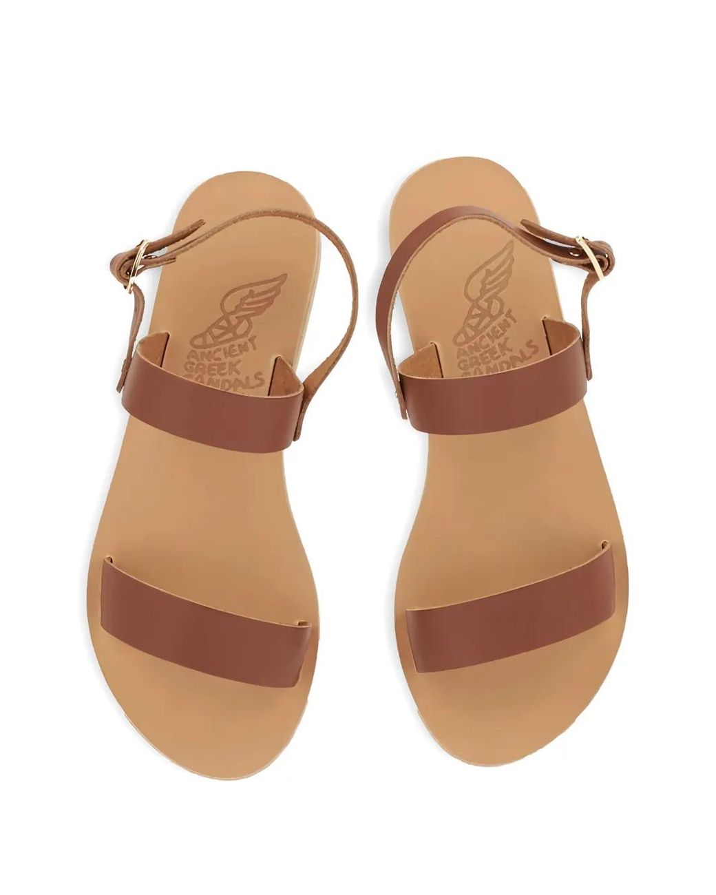 Ancient Greek Sandals Brown Clio Flat Sandals