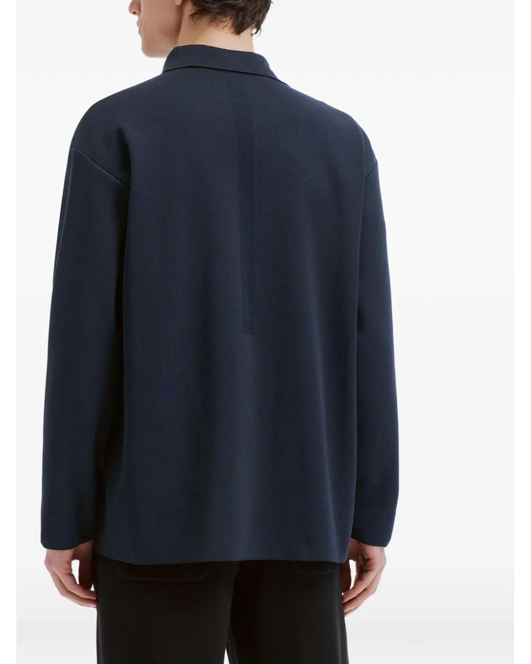 CFCL Blue Millan Rib-Knitted Blazer for men