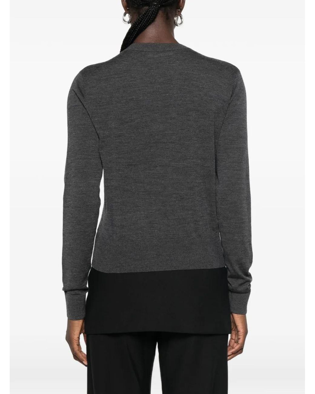 ELEH Black Button-Up Wool Cardigan